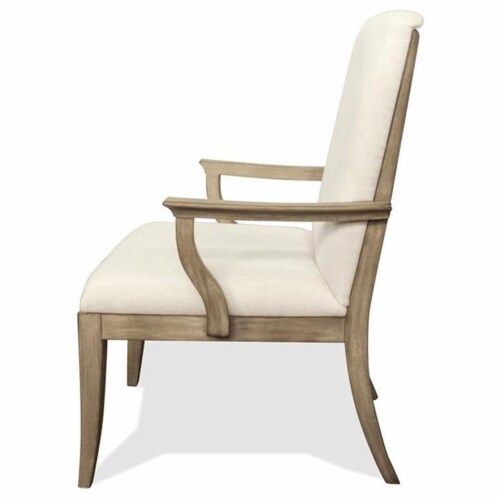 Riverside Furniture Sophie Upholstered Wood Dining Arm Chair in Natural (set of 2) Perspective: bottom