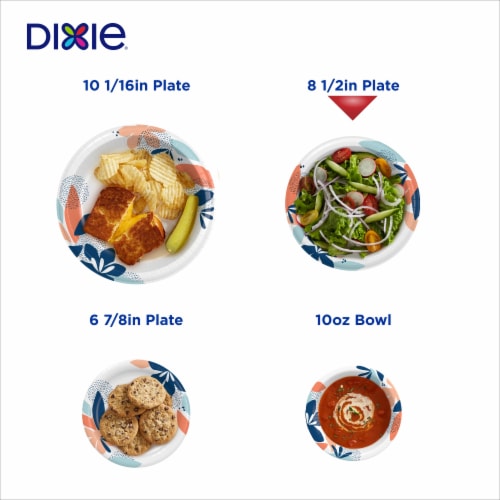 Dixie® Everyday 8.5" Disposable Printed Paper Plates Perspective: bottom
