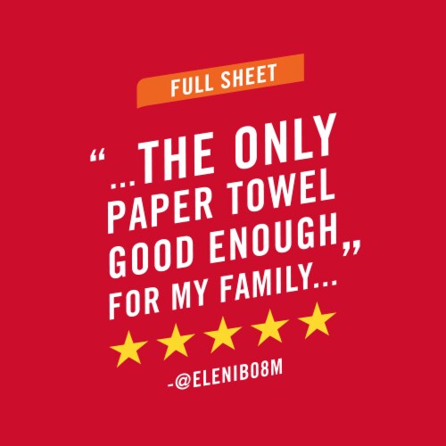 Brawny® Full Sheet Paper Towels Strong and Large Paper Towel Perspective: bottom