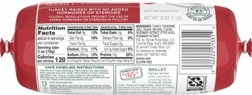 Jennie-O® Italian Style Turkey Sausage Chub Perspective: bottom