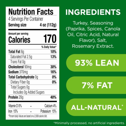 Jennie-O® Taco Seasoned Ground Turkey - 1 Lb. Tray Perspective: bottom