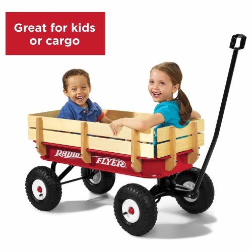 Radio Flyer Full Size All Terrain Classic Steel and Wood Pull Along Wagon Red 1 Piece Harris Teeter