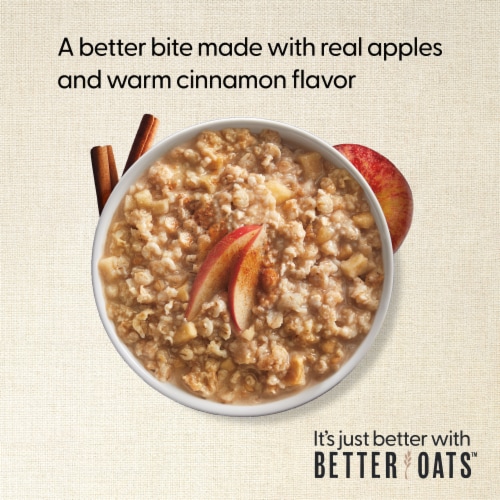 Better Oats Steel Cut Apples and Cinnamon Oatmeal with Flax Seeds Perspective: bottom