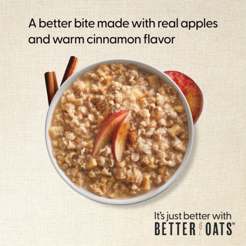 Better Oats Steel Cut Apples and Cinnamon Oatmeal with Flax Seeds Perspective: bottom