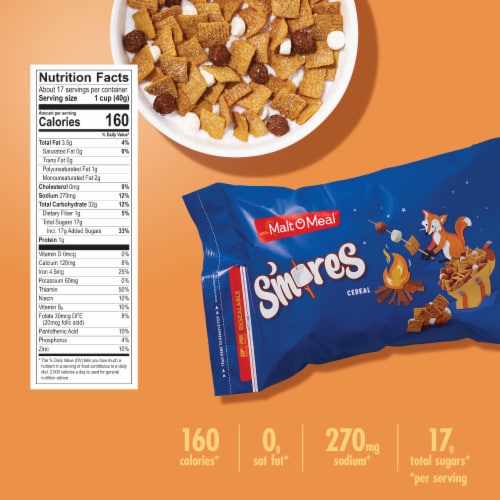 Malt-O-Meal S'mores Bag Cereal Perspective: bottom