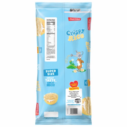 Malt-O-Meal Crispy Rice Family Size Bag Cereal Perspective: bottom