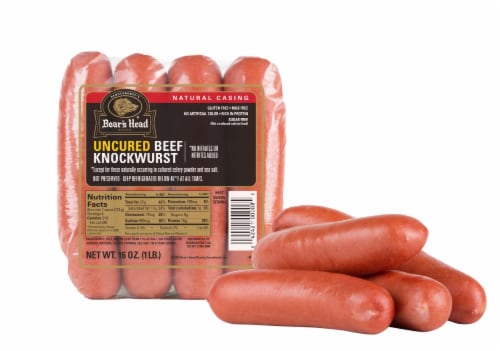 Boar's Head Uncured Beef Knockwurst Perspective: bottom