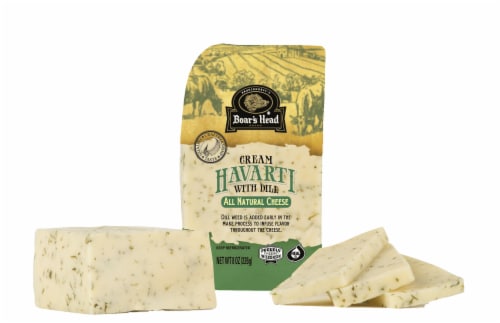 Boar's Head Cream Havarti Cheese with Dill Perspective: bottom