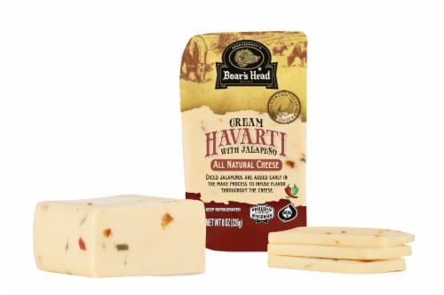 Boar's Head Cream Havarti Cheese with Jalapeño Perspective: bottom