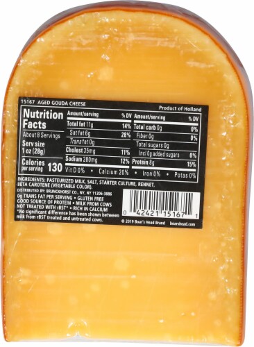Boar's Head Aged Gouda Cheese Perspective: bottom