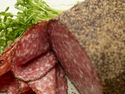 Boar's Head Uncured Peppered Salame Perspective: bottom