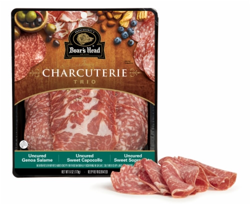 Boar's Head Charcuterie Trio: Uncured Genoa Salami, Uncured Capocollo & Uncured Sopressata Perspective: bottom