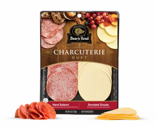 Boar's Head Charcuterie Duet: Hard Salami & Smoked Gouda Perspective: bottom