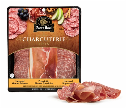 Boar's Head Charcuterie Trio: Uncured Genoa Salami, Prosciutto & Uncured Sopressata Perspective: bottom