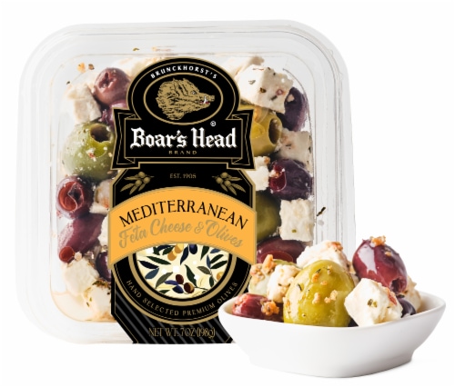 Boar's Head Mediterranean Feta Cheese & Olives Perspective: bottom
