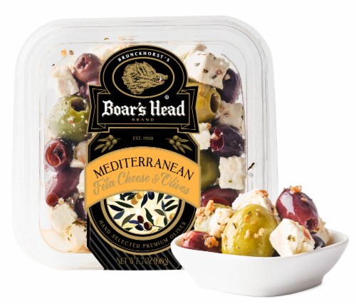 Boar's Head Mediterranean Feta Cheese & Olives Perspective: bottom
