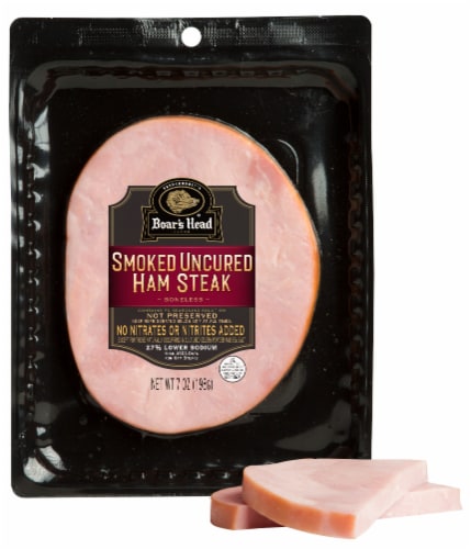 Boar's Head Smoked Uncured Ham Steak Perspective: bottom