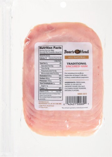 Boar's Head All Natural Traditional Uncured Ham Perspective: bottom