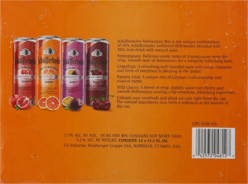Schofferhofer Beer Variety Mix Perspective: bottom