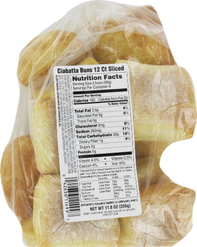 Bakery Fresh Mini Ciabatta Buns 12ct Perspective: bottom