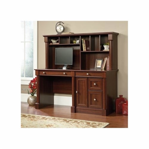 Sauder palladia computer cheap desk with hutch