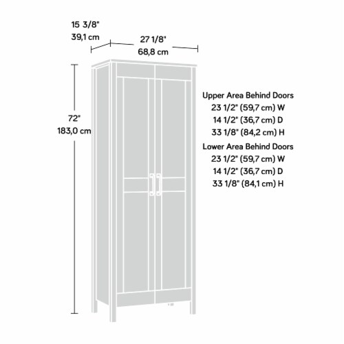 Sauder Select Two-Door Storage Cabinet, Rural Pine™ Finish Perspective: bottom