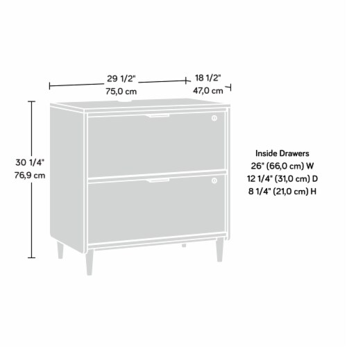 Sauder Clifford Place ® Lateral File Cabinet in Jet Acacia Perspective: bottom