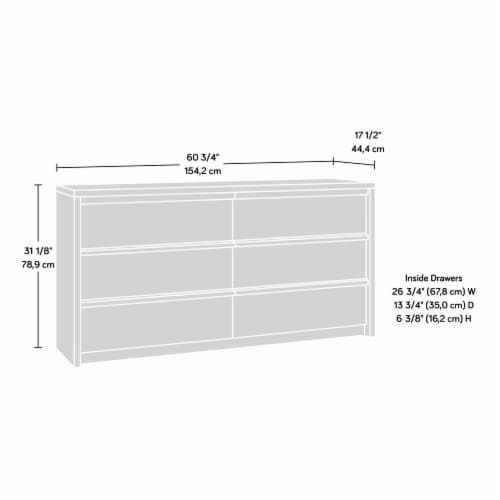 Sauder Harvey Park 6 Drawer Wood Dresser in Pacific Maple 1 Foods Co