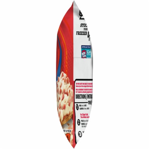 Totino's Party Pizza Canadian Bacon and Ground Pork Frozen Snacks Perspective: bottom