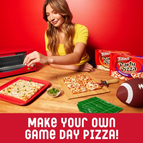 Totino's Party Pizza Pack Triple Cheese Flavored Frozen Snacks Perspective: bottom