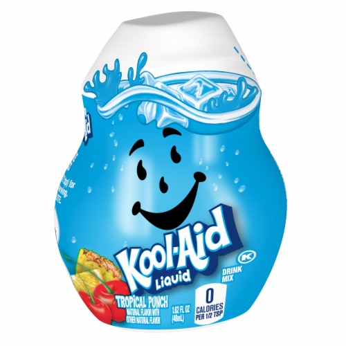 Kool-Aid Liquid Tropical Punch Naturally Flavored Soft Drink Mix Perspective: bottom