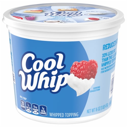 Cool Whip Reduced Fat Whipped Topping, Tub Perspective: bottom
