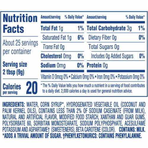 Cool Whip Zero Sugar Whipped Cream Topping Perspective: bottom