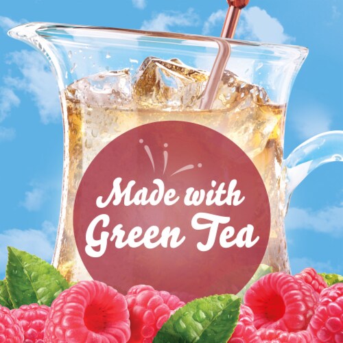 Crystal Light Zero Sugar Raspberry Green Tea Drink Mix Packets Perspective: bottom