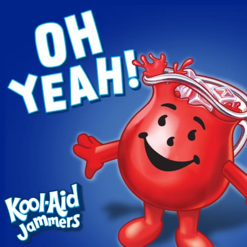 Kool Aid Jammers Blue Raspberry Kids Drink 0% Juice Box Pouches Perspective: bottom