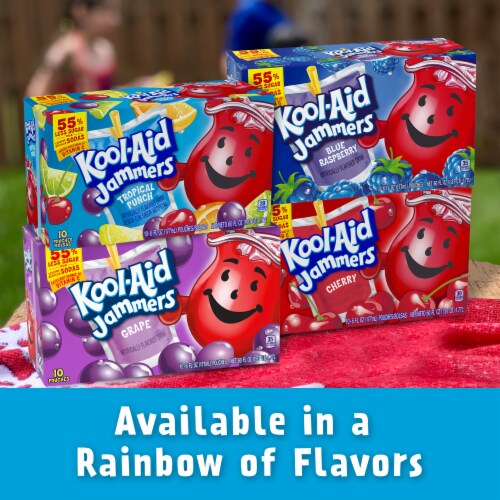 Kool Aid Jammers Tropical Punch Kids Drink 0% Juice Box Pouches Perspective: bottom