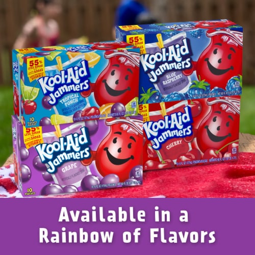 Kool Aid Jammers Grape Kids Drink Juice Box Pouches Perspective: bottom
