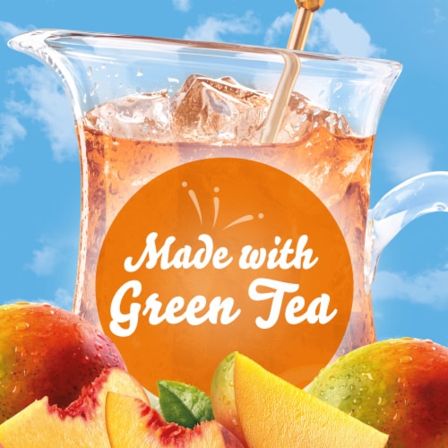 Crystal Light Zero Sugar Peach Mango Green Tea Drink Mix Packets Perspective: bottom