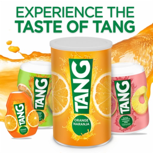 Tang Orange Naturally Flavored Powdered Soft Drink Mix, Canister Perspective: bottom