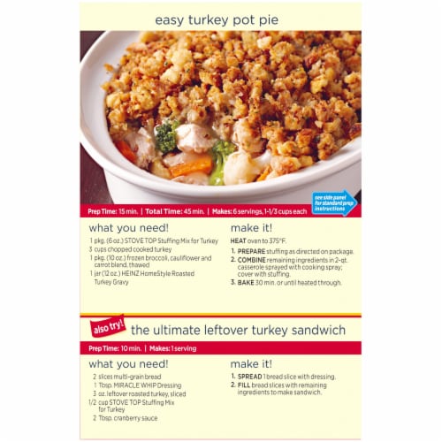 Stove Top Stuffing Mix for Turkey Twin Pack, Box Perspective: bottom