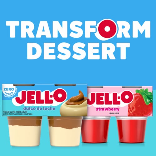Jell-O Dulce de Leche Sugar Free Pudding Cups Snack Perspective: bottom