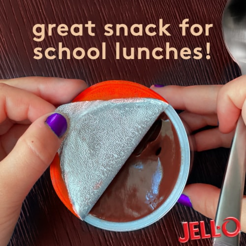 Jell-O Original Chocolate Pudding Cups Snack Perspective: bottom