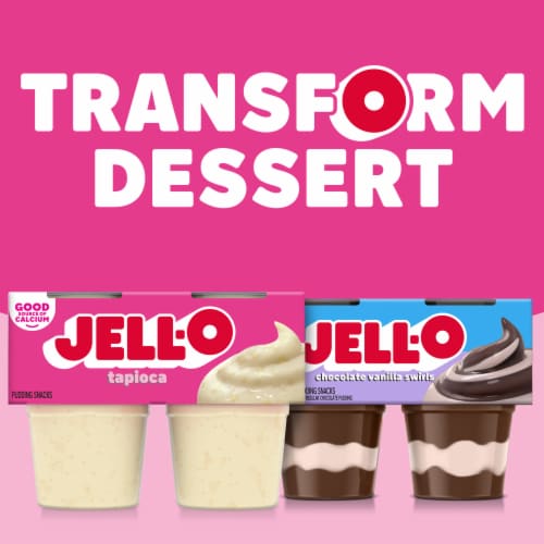 Jell-O Original Tapioca Pudding Cups Snack Perspective: bottom