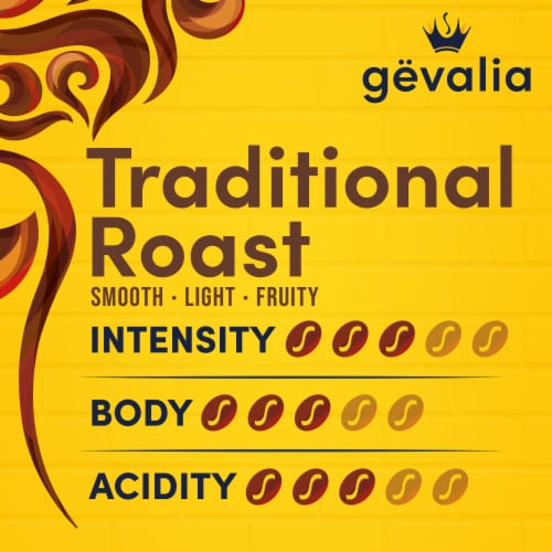 Gevalia Traditional Roast Light Roast Ground Coffee Perspective: bottom