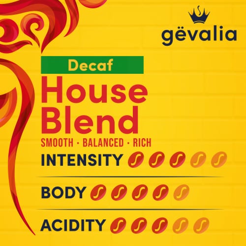 Gevalia House Blend Decaf Medium Roast Ground Coffee Perspective: bottom