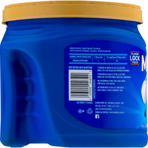 Maxwell House Master Blend Light Roast Ground Coffee Perspective: bottom