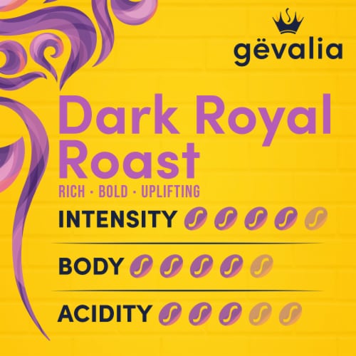 Gevalia Dark Royal Roast Dark Roast K-Cup Coffee Pods Perspective: bottom