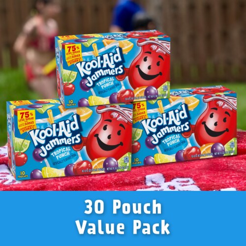 Kool-Aid Jammers Tropical Punch Artificially Flavored Soft Drink Value Pack Perspective: bottom