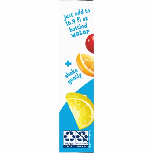 Kool Aid Zero Sugar Tropical Punch Red Powdered Soft Drink Mix On the Go Packets Perspective: bottom