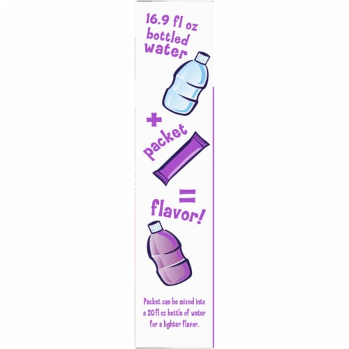 Kool Aid Zero Sugar Grape Purple Powdered Soft Drink Mix On the Go Packets Perspective: bottom